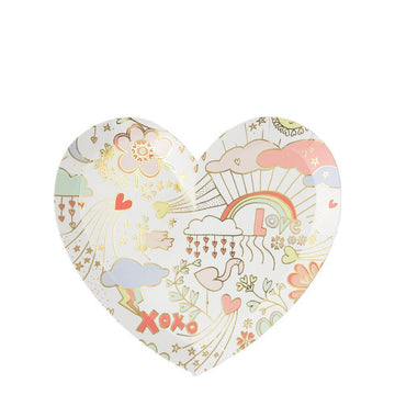 valentine doodle plates - Piper & Chloe