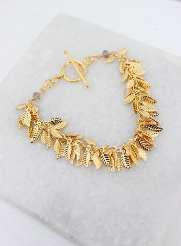 leaf chain bracelet - Piper & Chloe