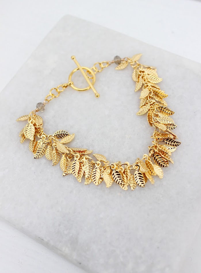 leaf chain bracelet - Piper & Chloe