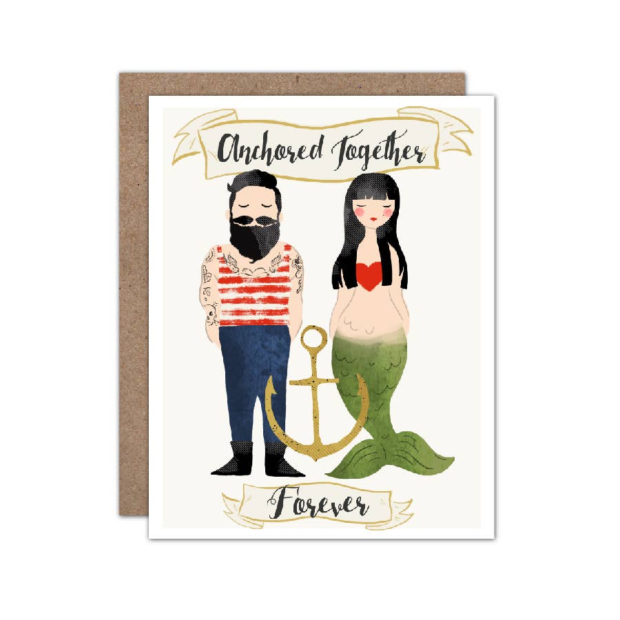 greeting card - anchored together forever - Piper & Chloe