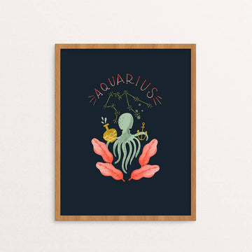 zodiac art print in aquarius - Piper & Chloe