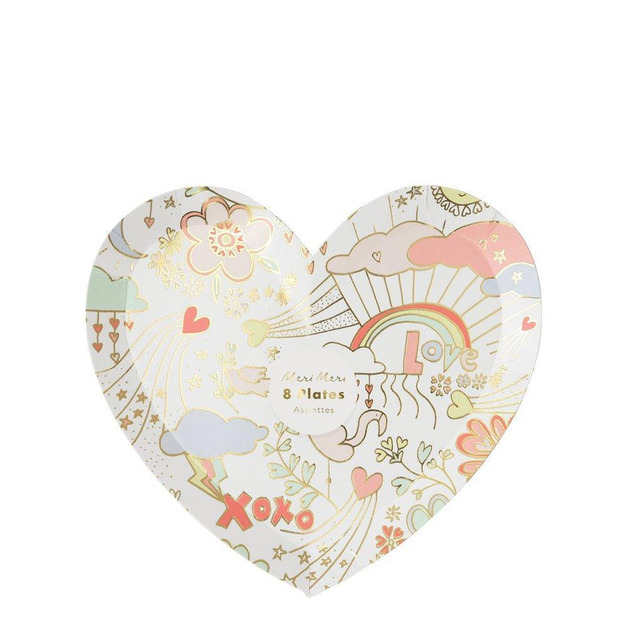 valentine doodle plates - Piper & Chloe