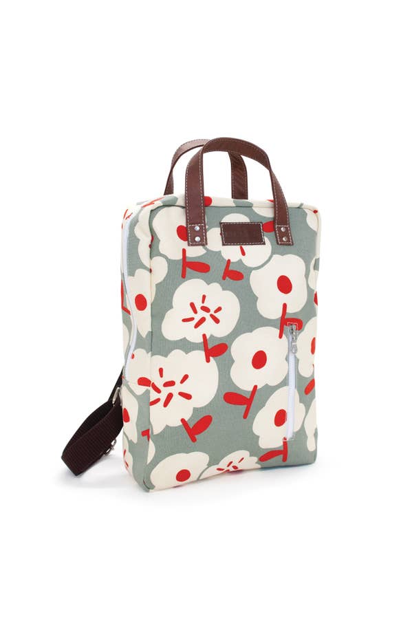 canvas laptop backpack in waxed sierra - Piper & Chloe