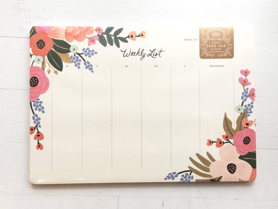 weekly desk pad lively floral - Piper & Chloe