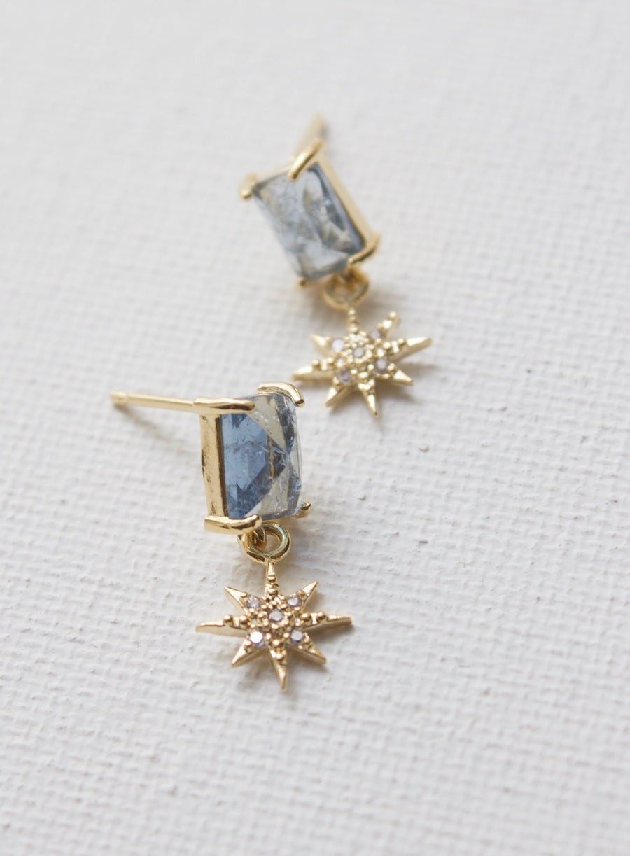 montana blue glass earrings - Piper & Chloe
