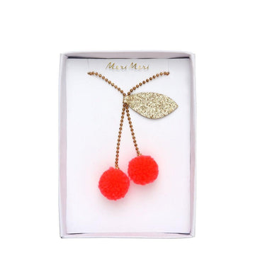 cherry pompom necklace - Piper & Chloe