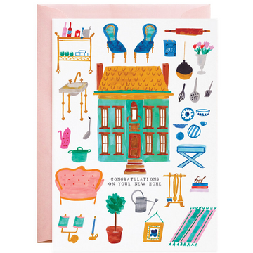 Mr. Boddington We Bought A Dollhouse! Greeting Card Hand Drawn Brilliant Print | Piper & Chloe