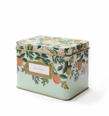 recipe box in citrus floral - Piper & Chloe