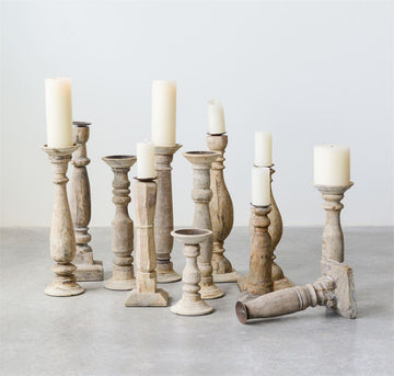 found wood candle holder - Piper & Chloe