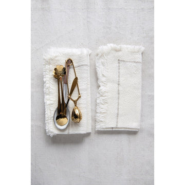 woven cotton napkins in cream - Piper & Chloe