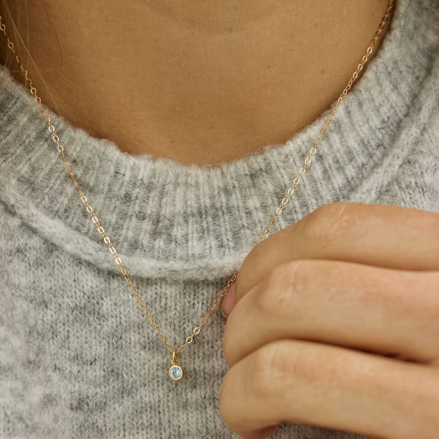 miniature birthstone necklace - Piper & Chloe
