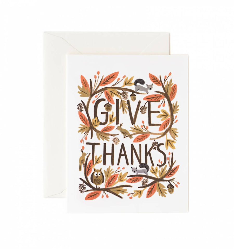thankful forest greeting card - Piper & Chloe