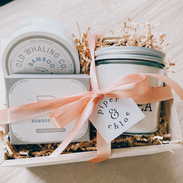 moment of quiet gift box with old whaling co body butter and soap and farm and sea candle | piper & chloe