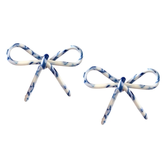 tortoise bows in scandi blue - Piper & Chloe